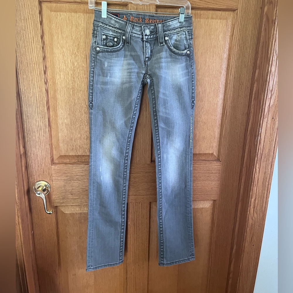 Rock Revival Celine straight gray jeans